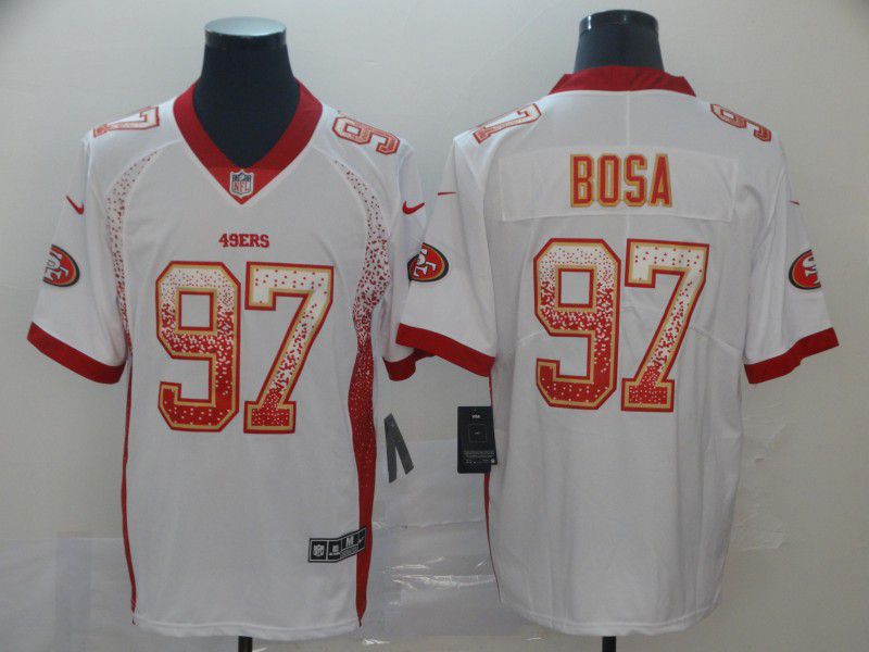 Men San Francisco 49ers #97 Bosa White Nike Drift Fashion Limited NFL Jersey->san francisco 49ers->NFL Jersey